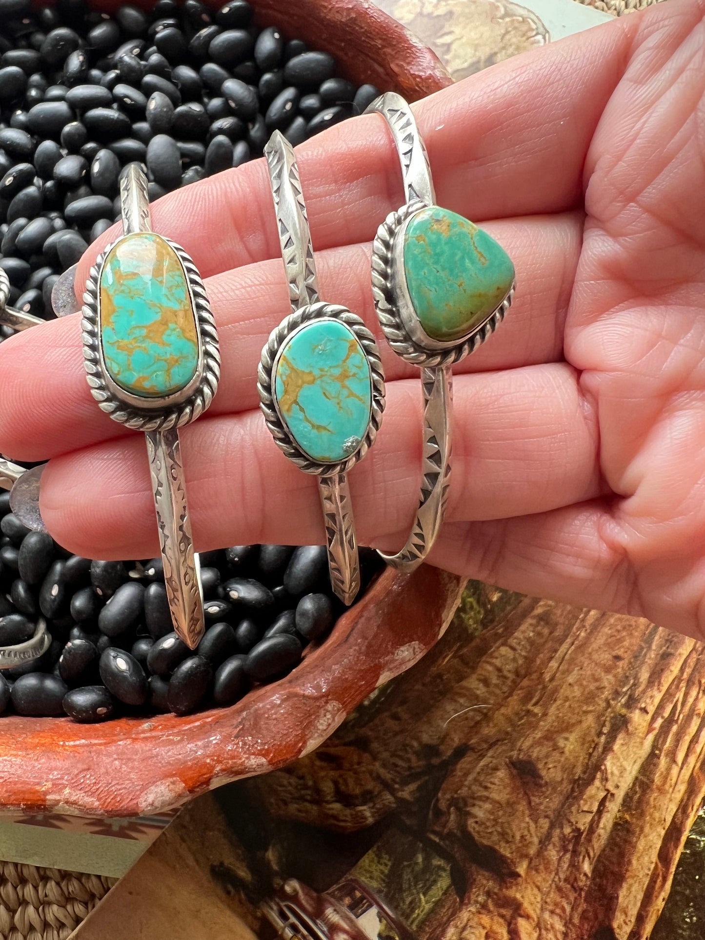 Turquoise Stamped Cuff