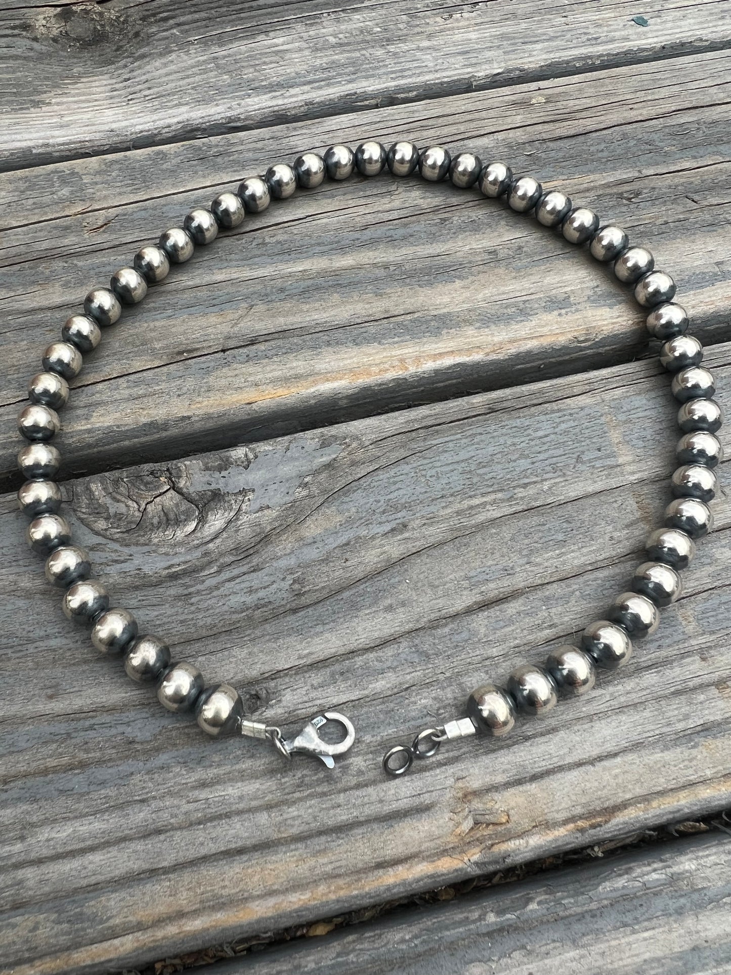 Sterling Silver 8mm Pearl Necklace