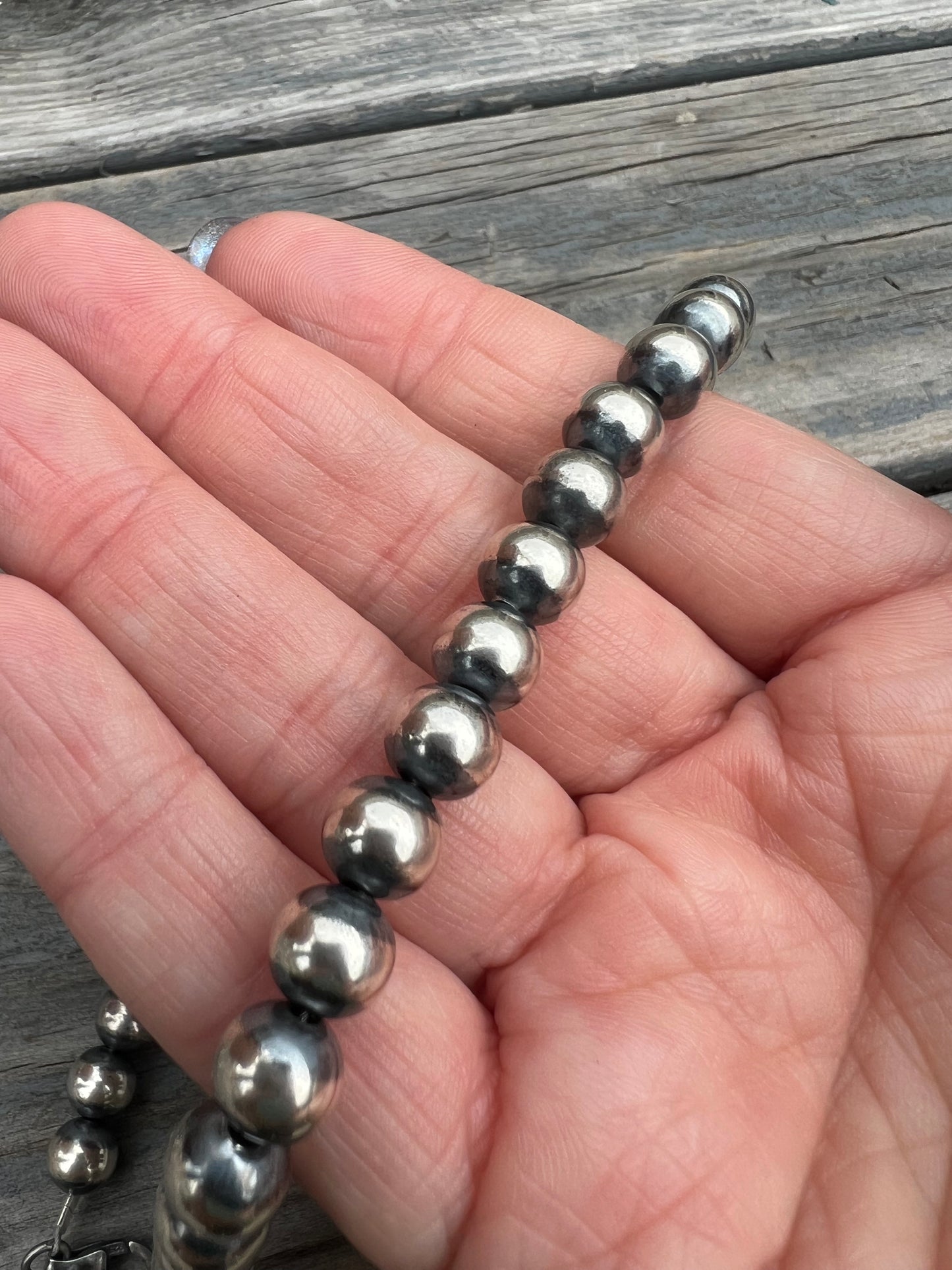 Sterling Silver 8mm Pearl Necklace