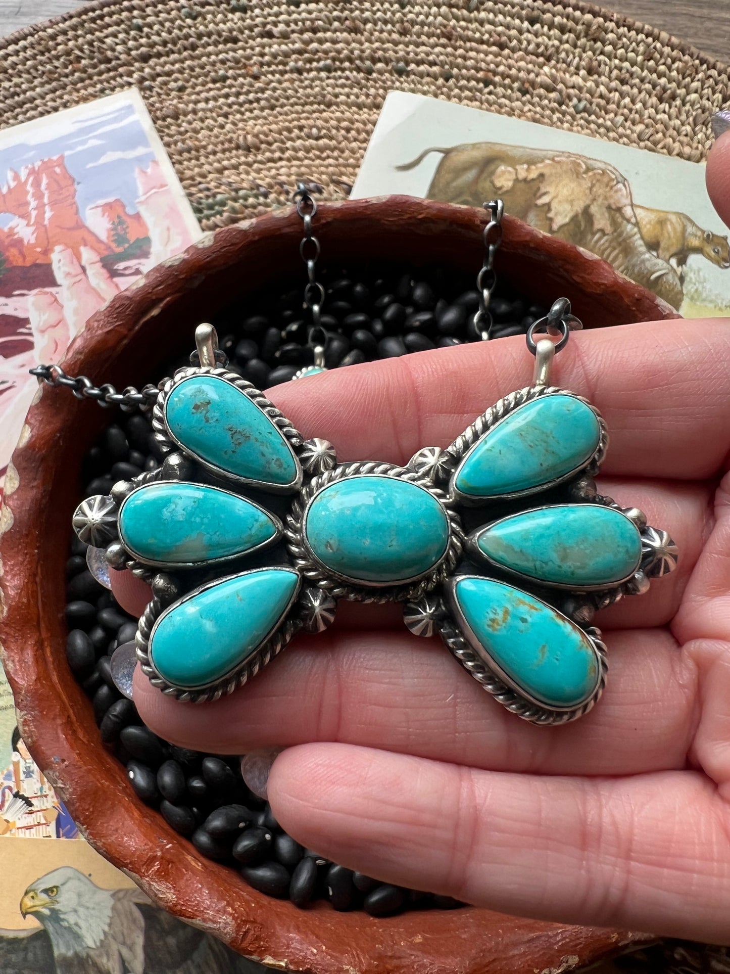 Turquoise Bow Necklace