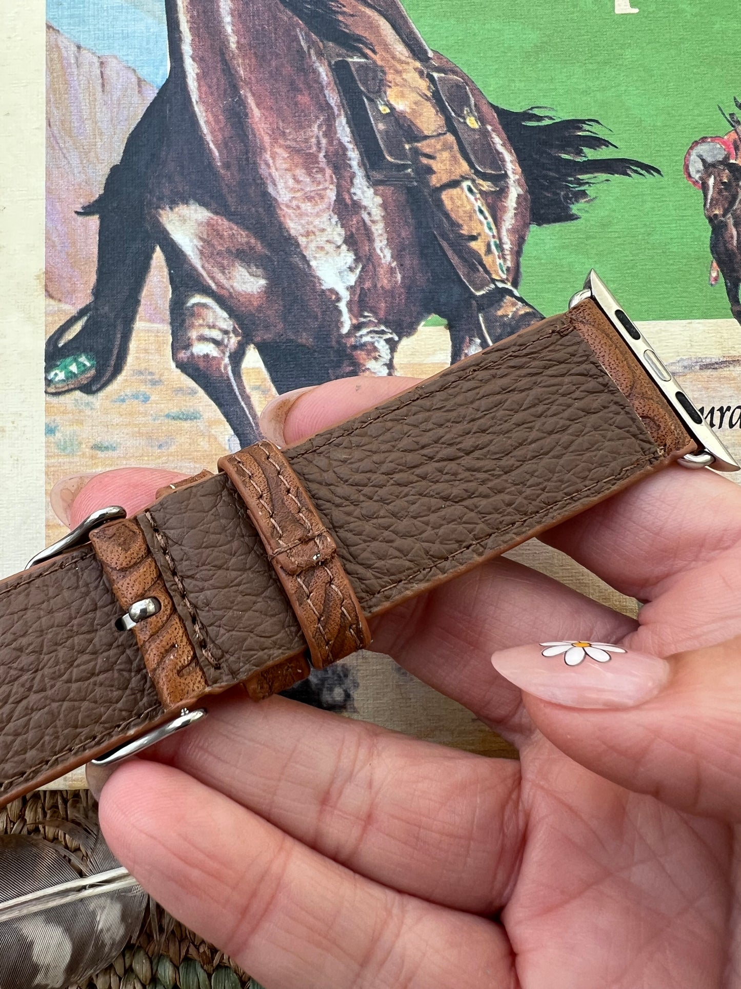 Cowhide & Leather Apple Watch Band