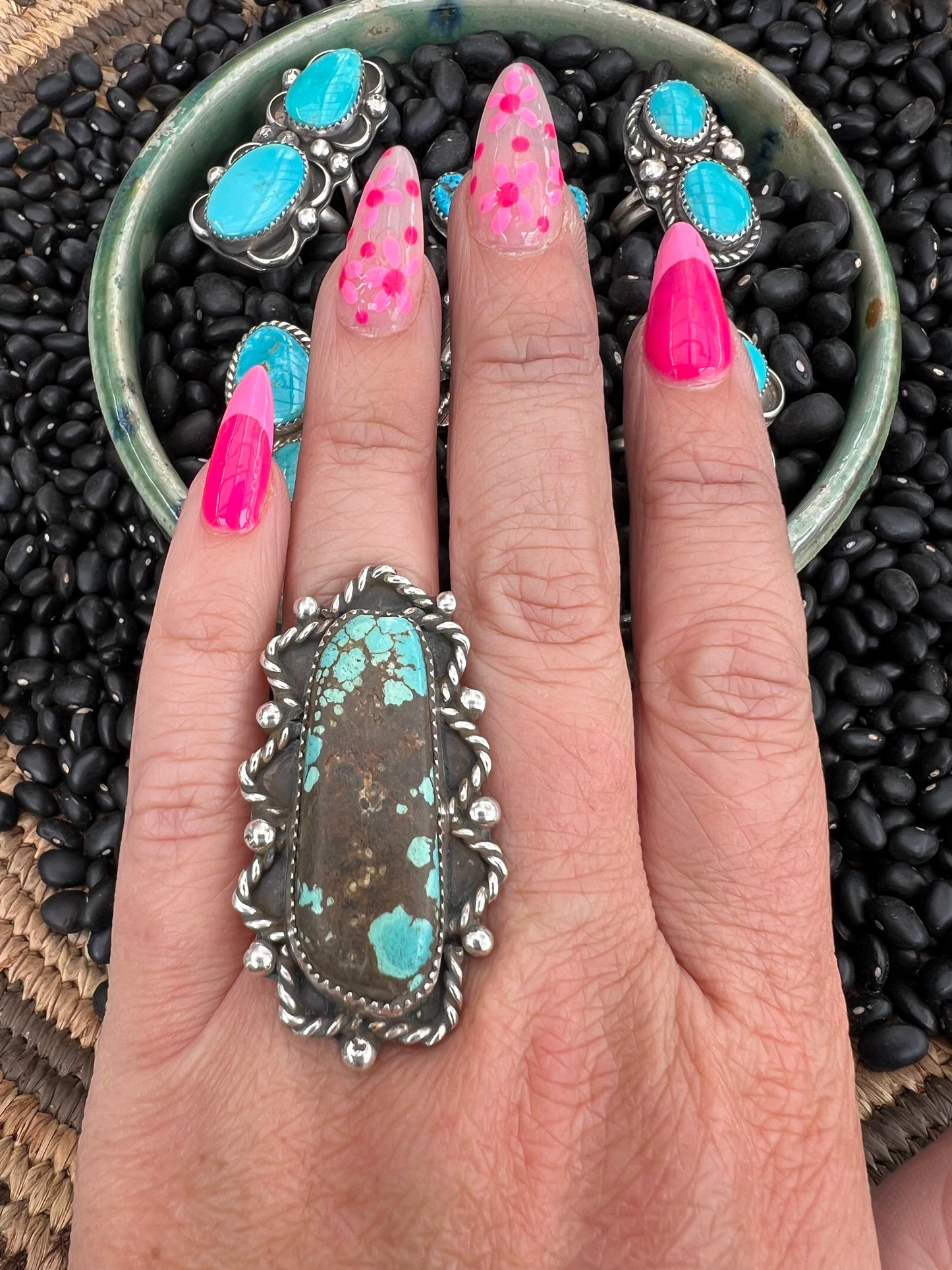 #8 Turquoise Vintage Style Ring