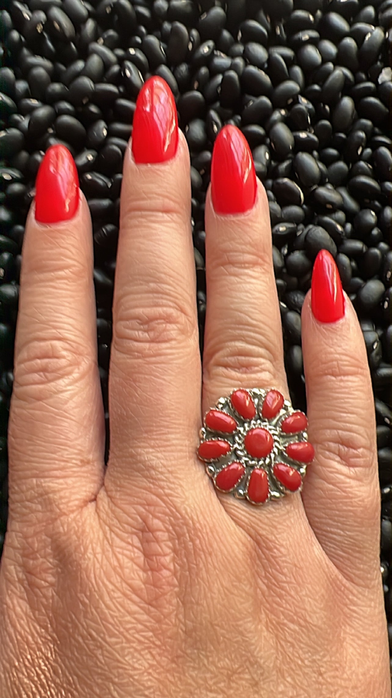 Flower Native American Cluster Ring