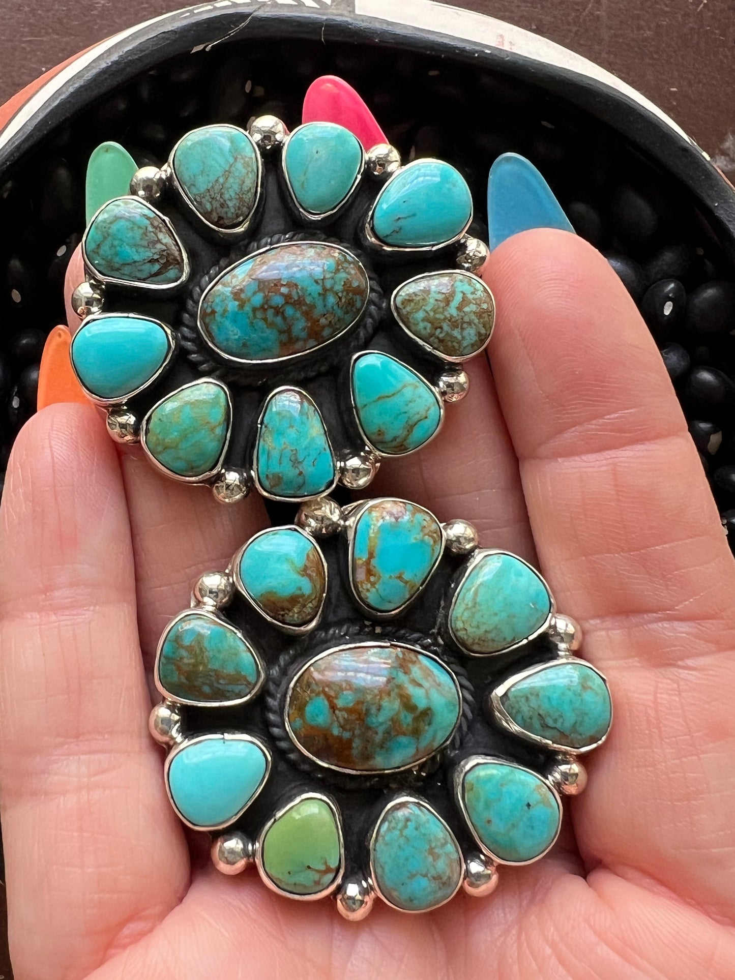 The Tilly Turquoise Cluster Ring