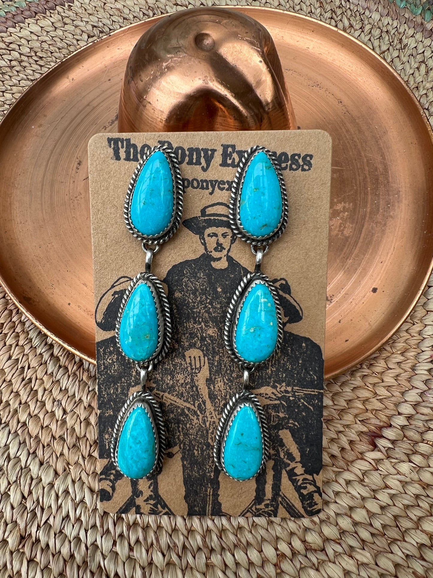 Clyde Turquoise Tear Drop Earrings