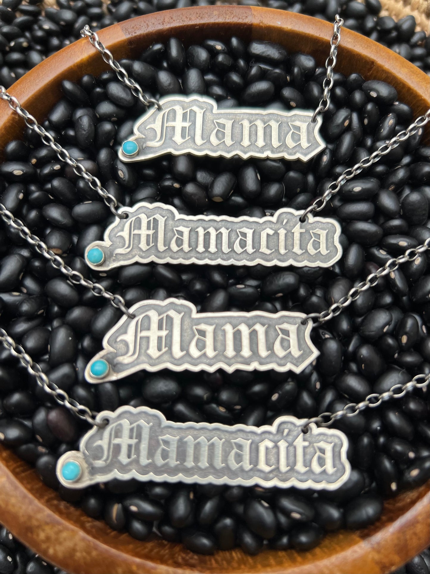 MAMACITA necklace nameplate 18” sterling silver