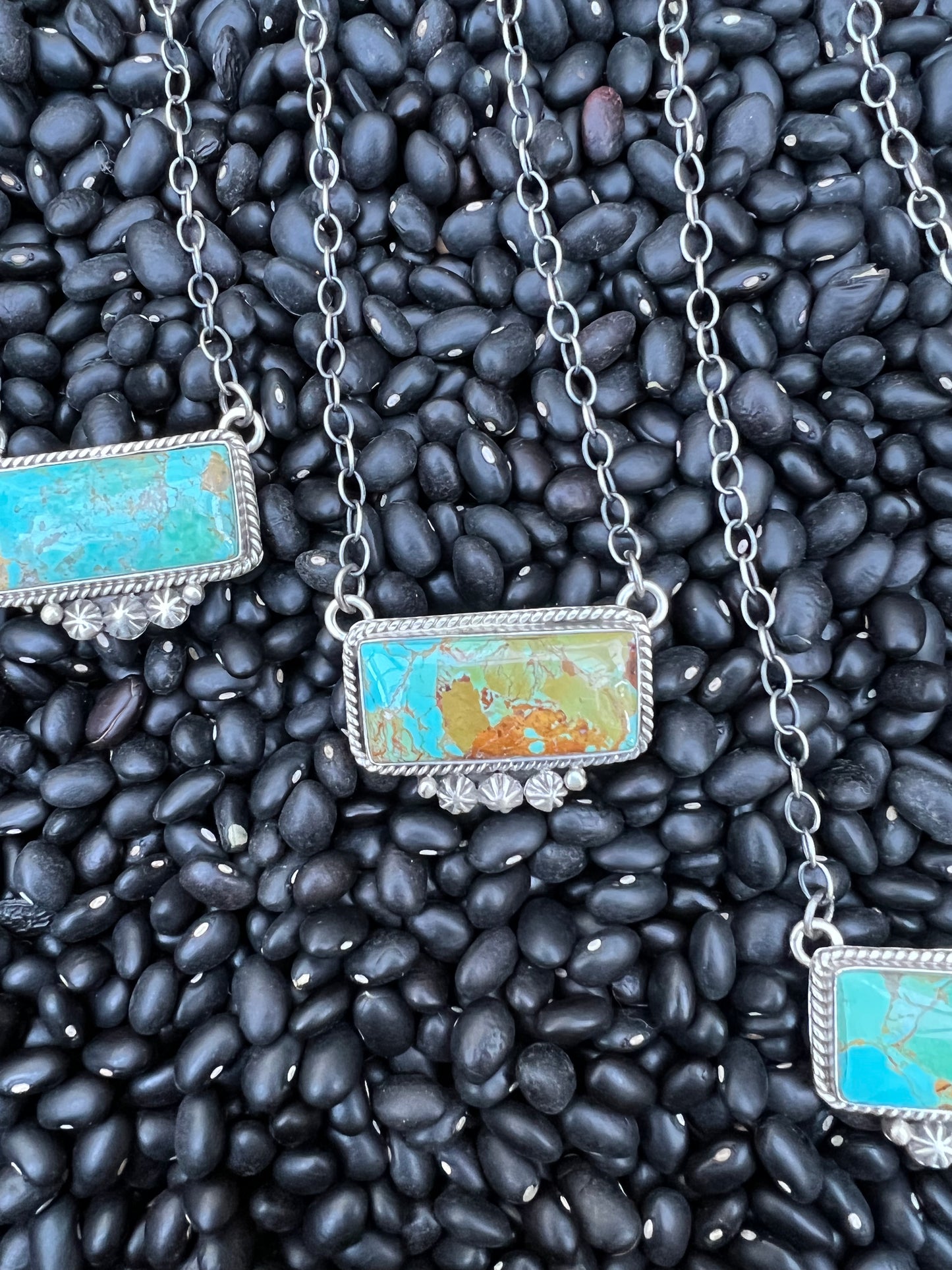 Fancy Turquoise Bar Necklace