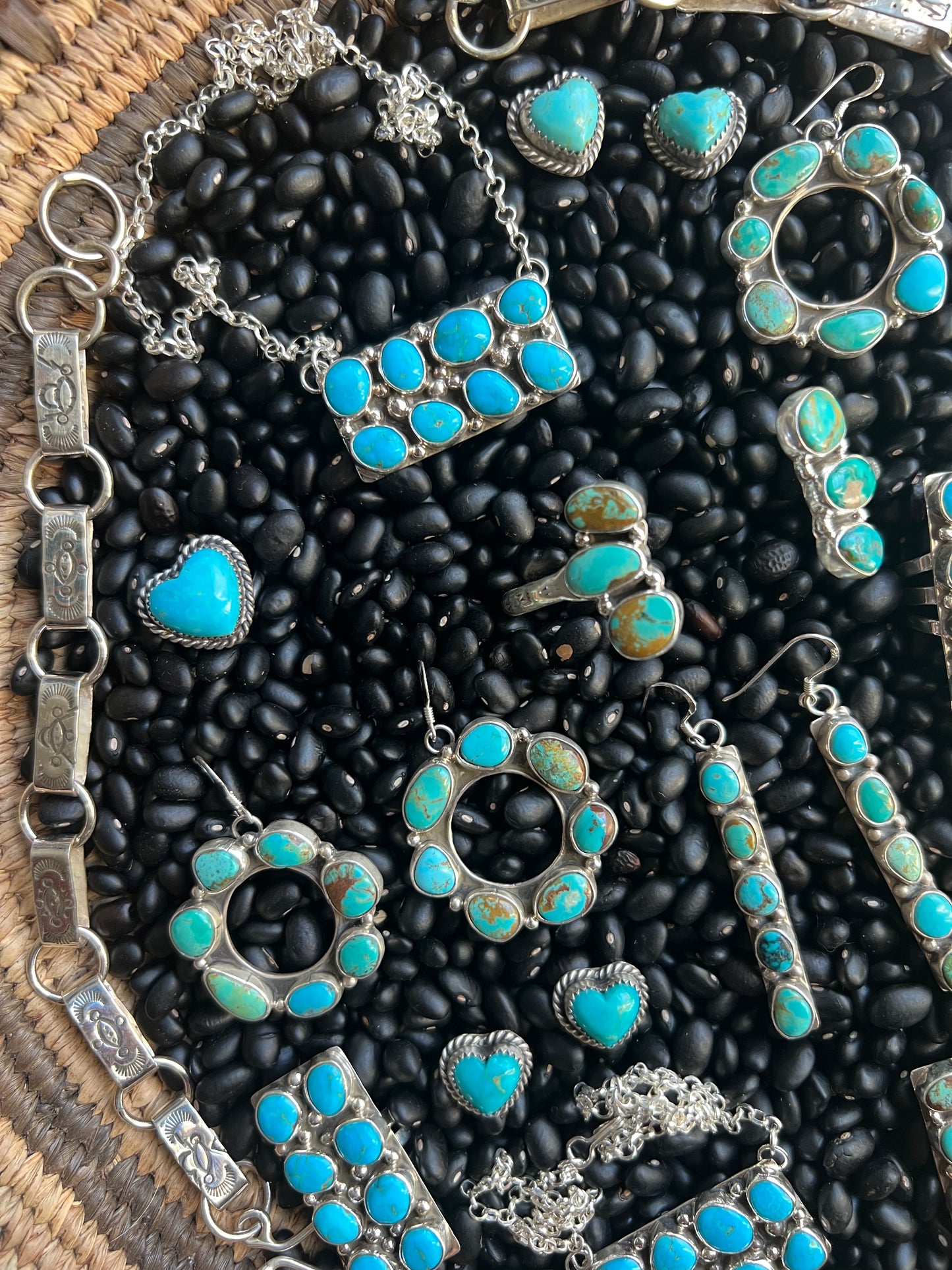 Turquoise Circle Earrings