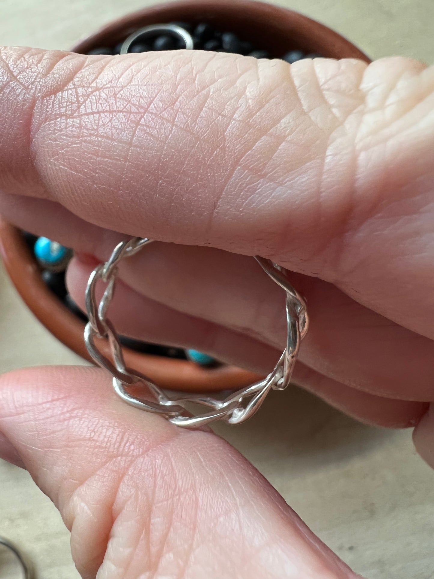 Sterling silver Chain link Ring
