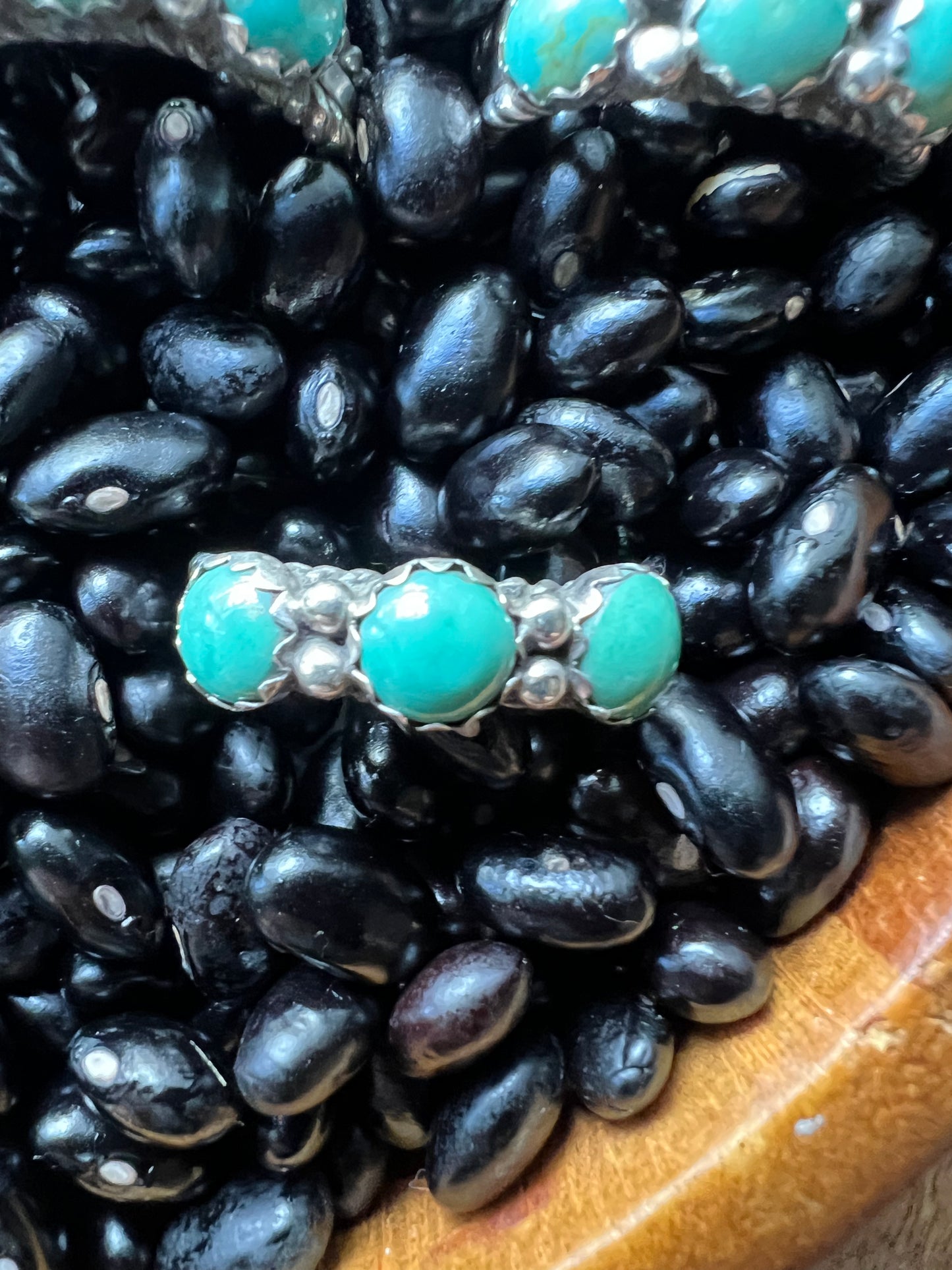 Turquoise Triple Stone Ring