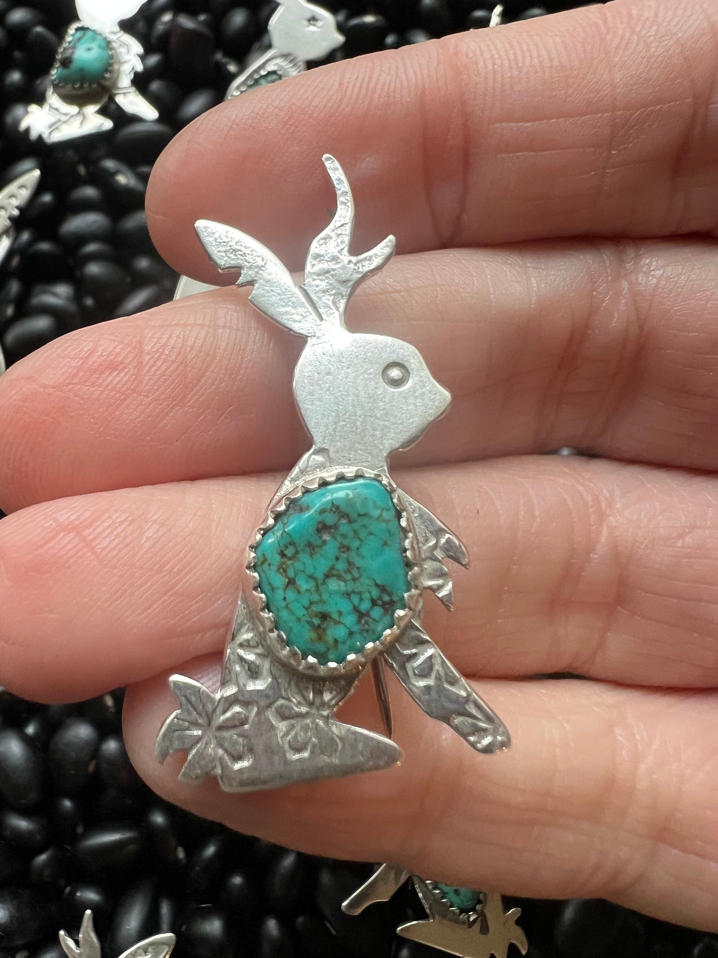 Jack a Lope Pendant or hat pin