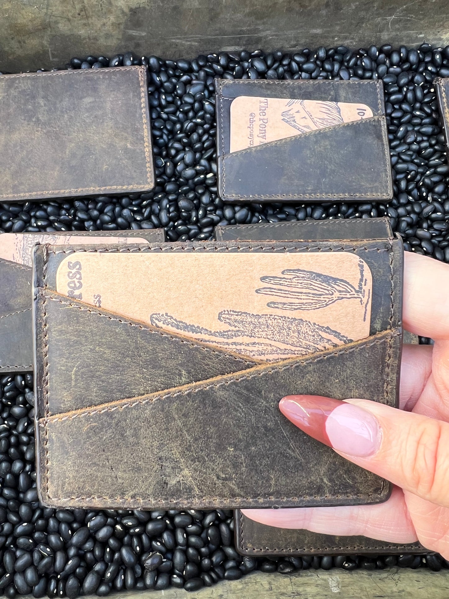 Distressed Leather Card Case