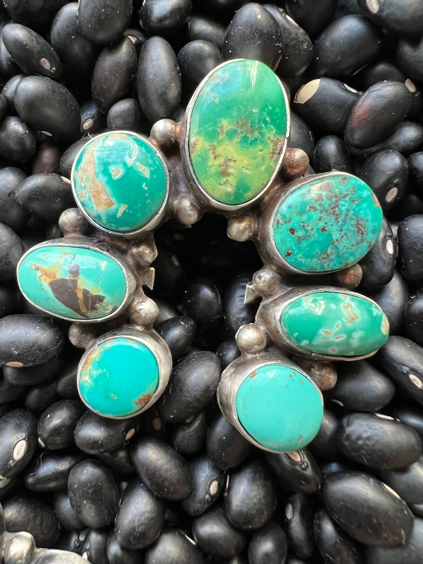 7 stone Turquoise Naja Ring size 9’s