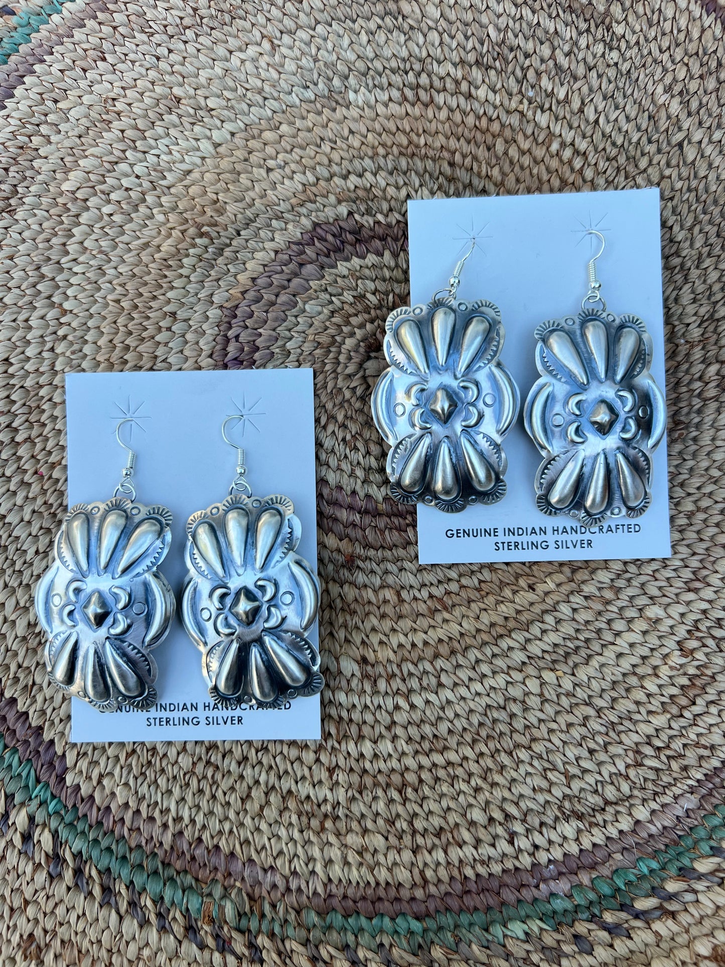 Concho Repousse Bow Earrings