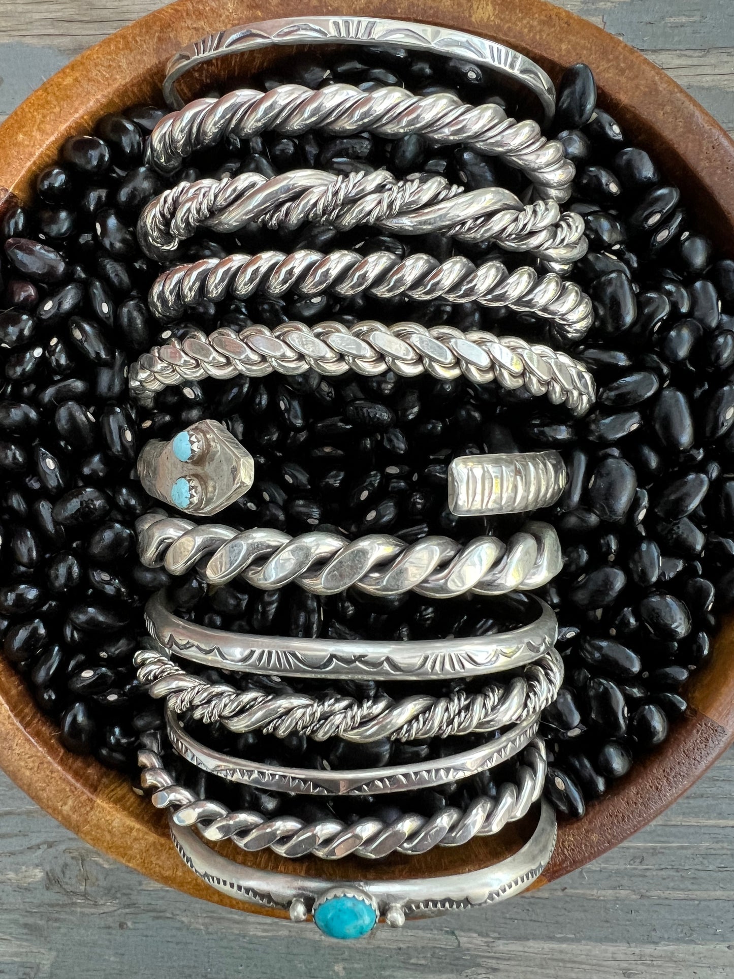 Large Thick Rope Twist Stacker Cuff