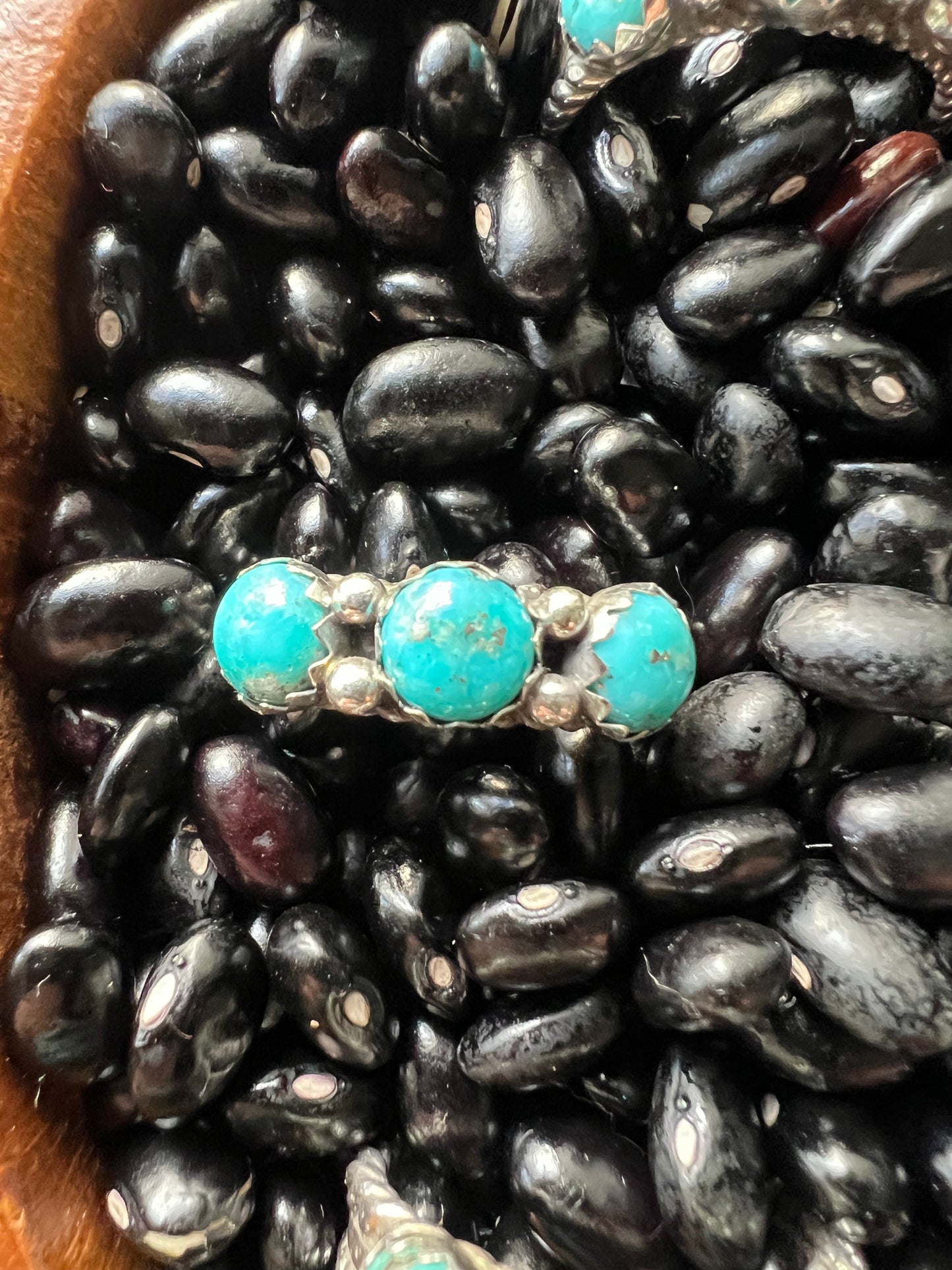 Turquoise Triple Stone Ring