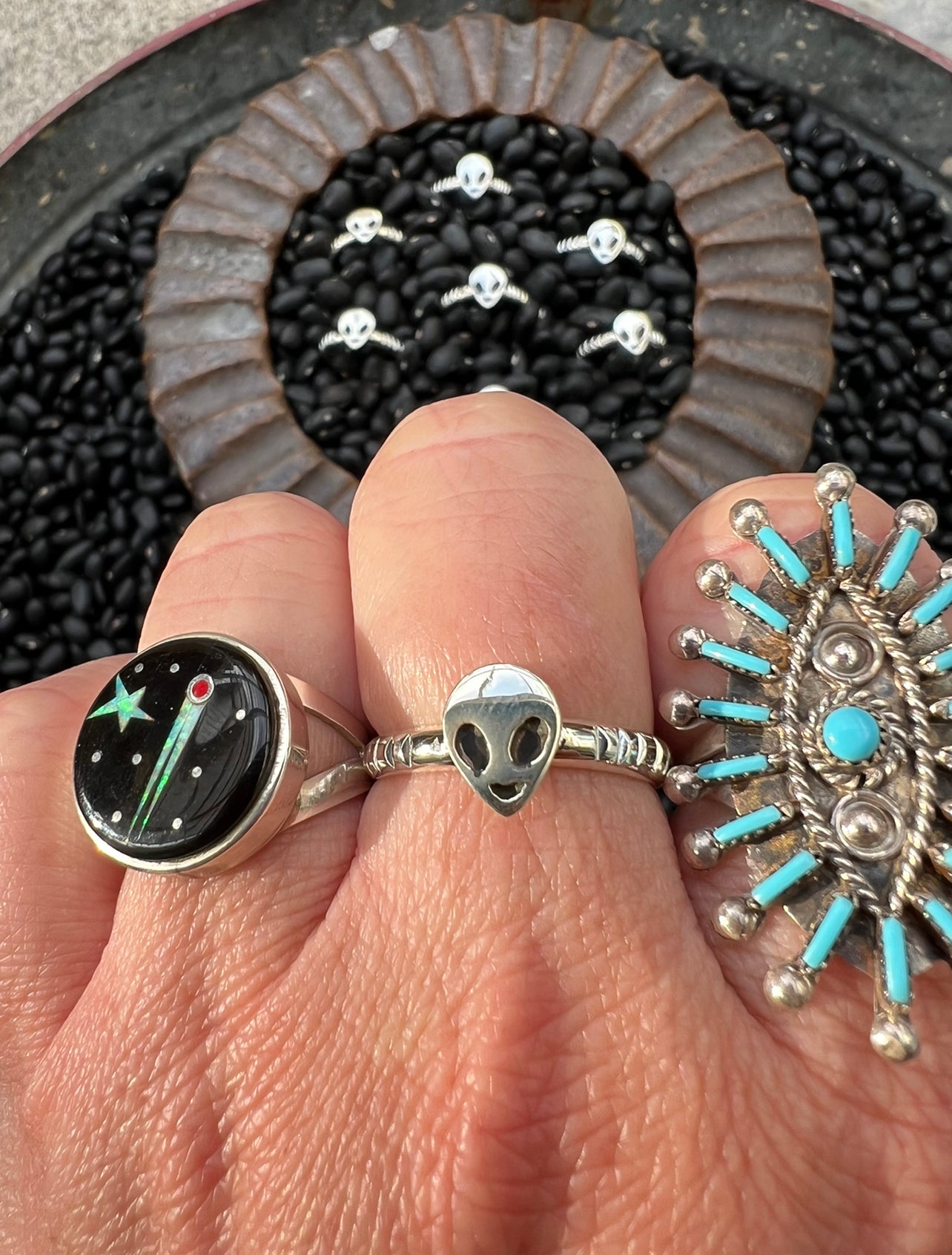 Native American Inlay Space Ring