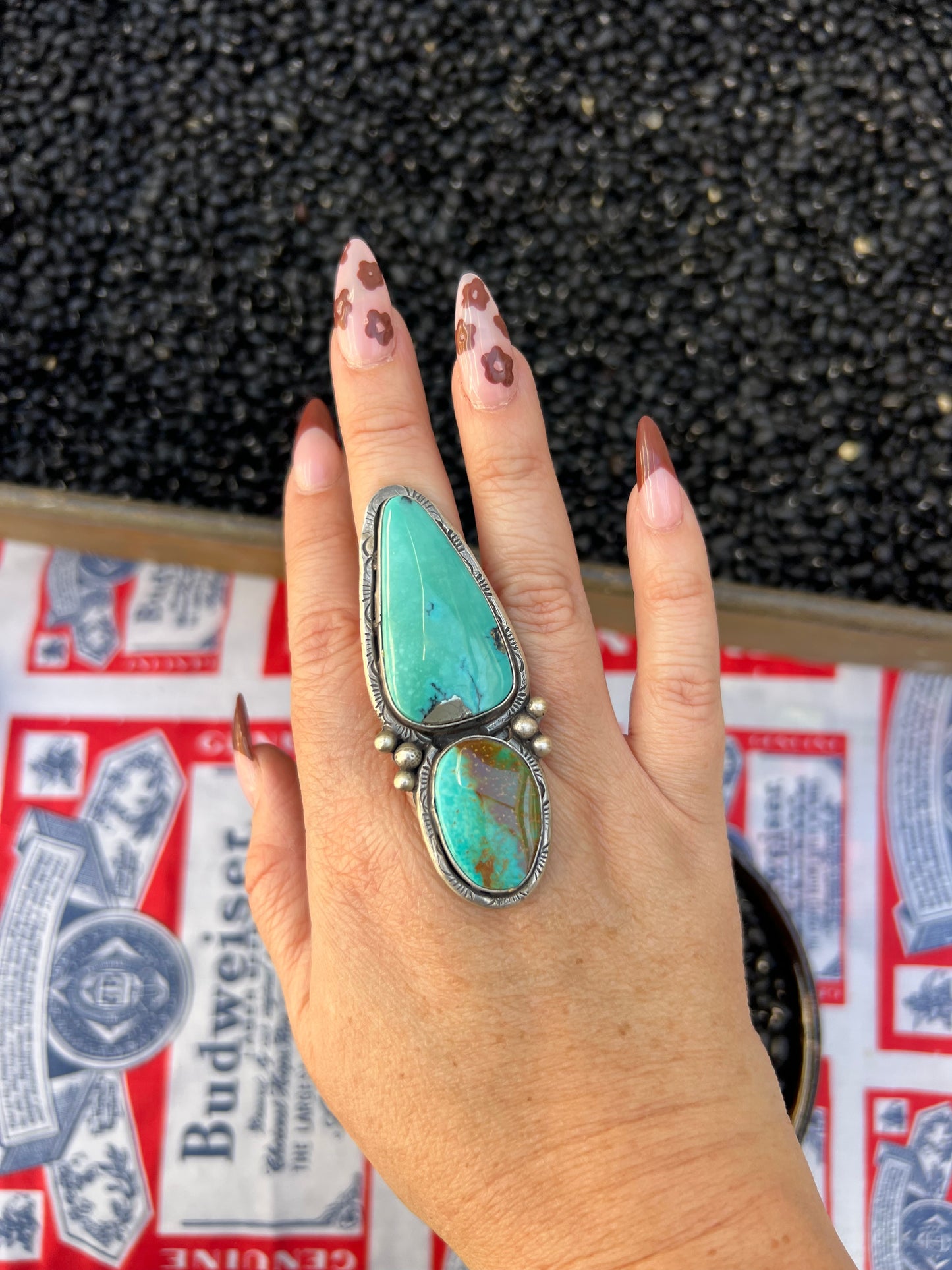 Large Turquoise Ring size 10