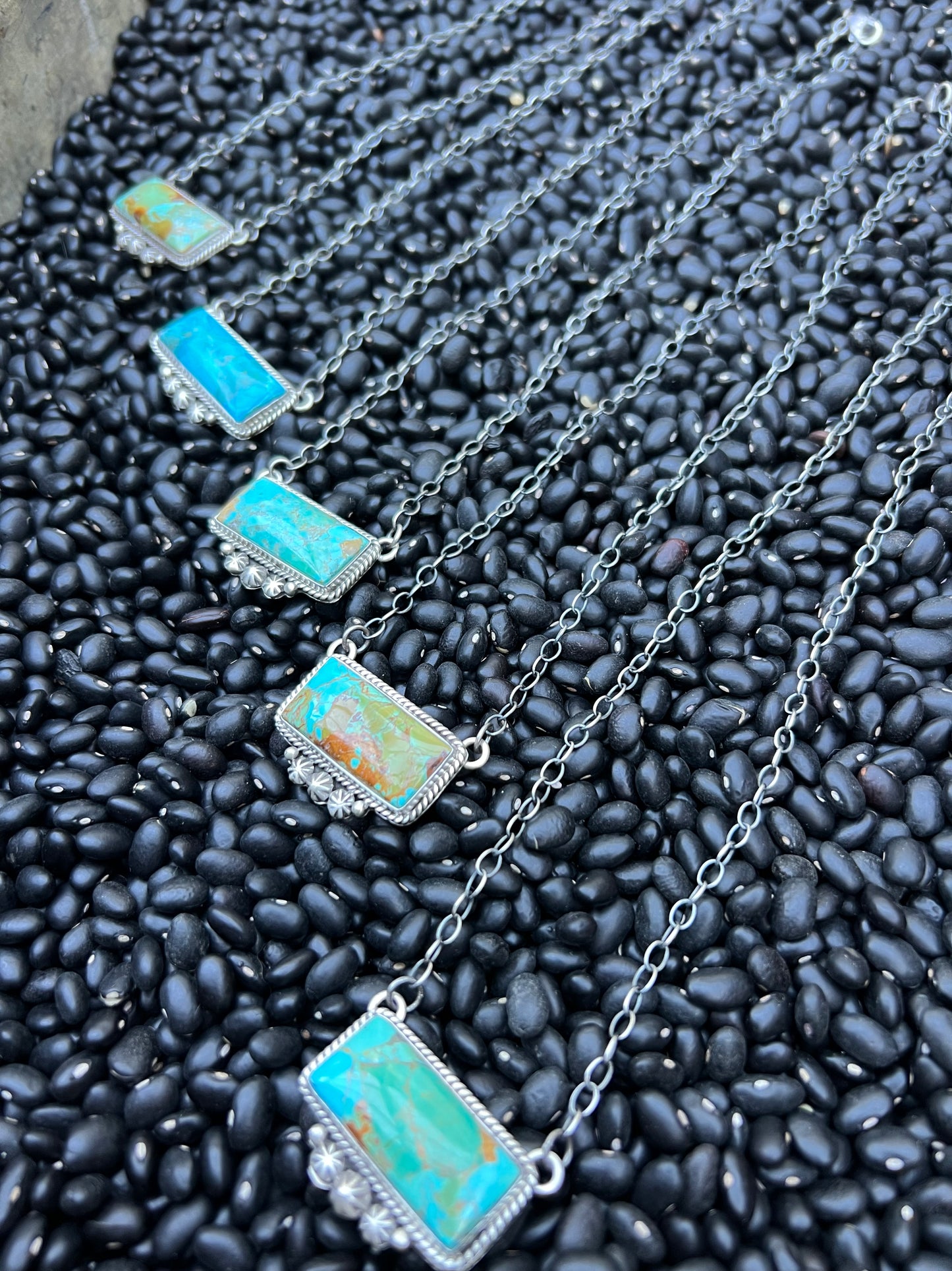 Fancy Turquoise Bar Necklace