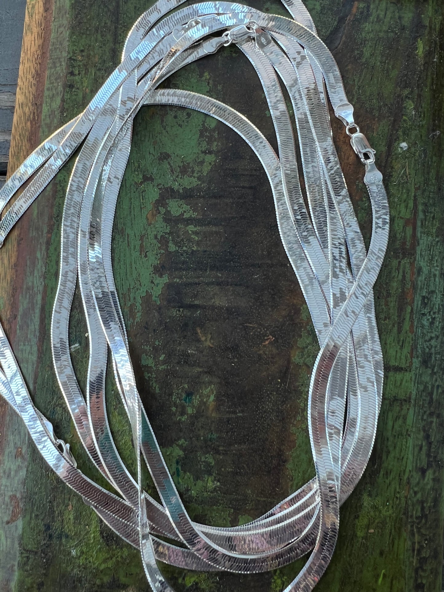 Herringbone Sterling Silver Chain