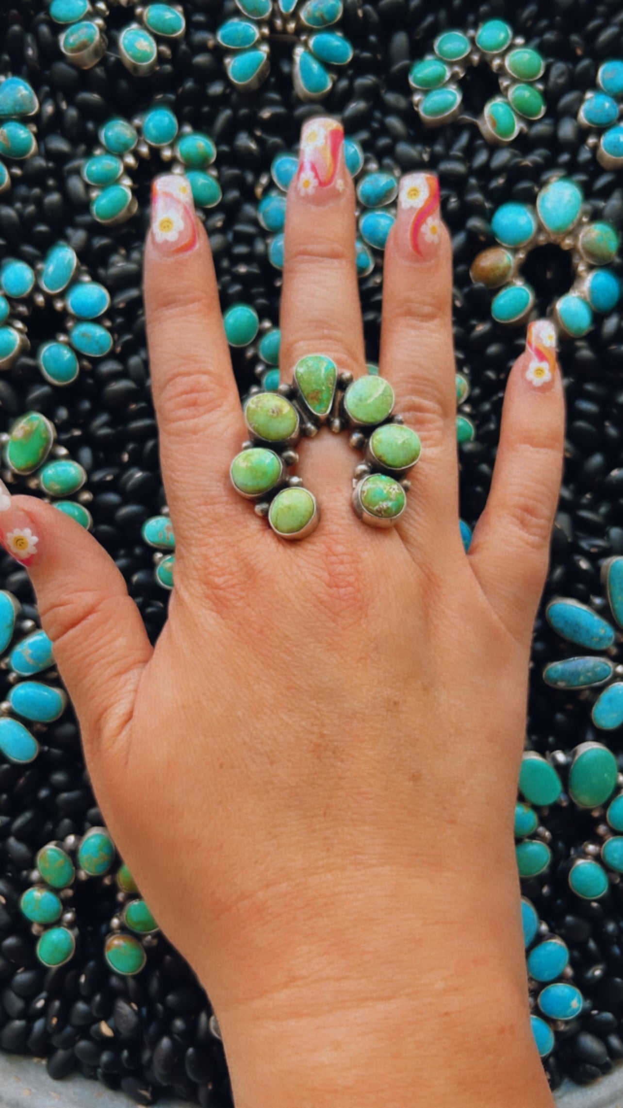 7 stone Turquoise Naja Ring size 8s