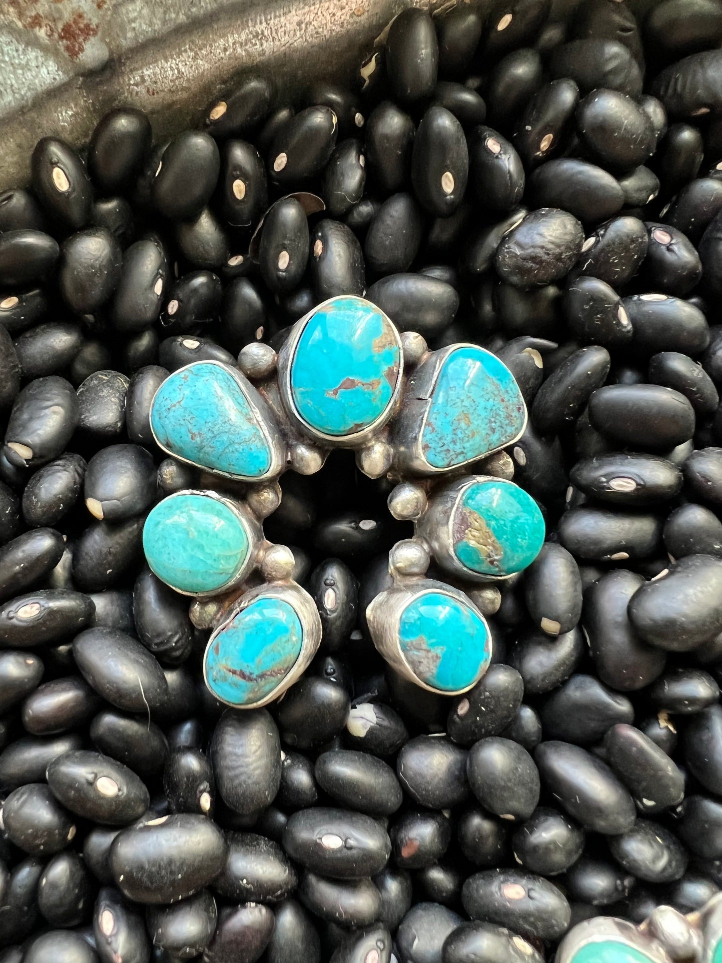 7 stone Turquoise Naja Ring size 7s